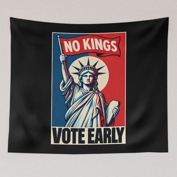 Item preview, Vote Early No Kings October Liberty Art designed and sold by zwawji.