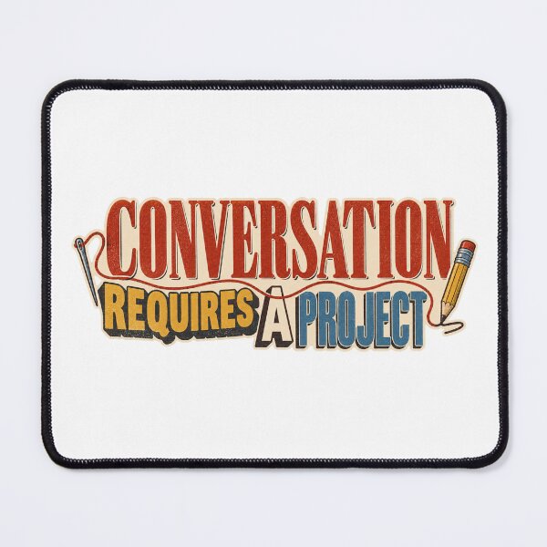 Item preview, La conversación requiere un proyecto – Cita de Vintage Crafter designed and sold by Golden Era Studio.