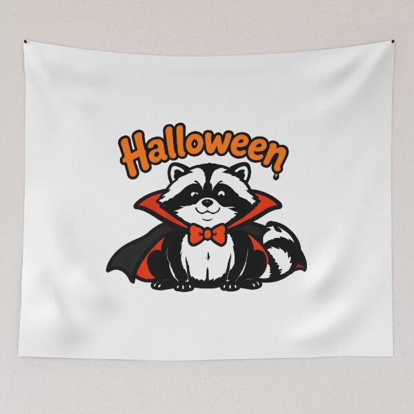 Item preview, Happy Halloween Jimothy raccoon designed and sold by ViolettaGlass.