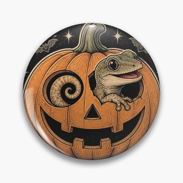 Item preview, Spooky Season Pumpkin Geckos for Halloween designed and sold by GlaSher.