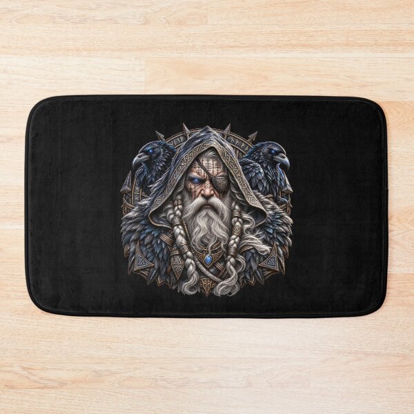 Item preview, Odin Allfather – Norse Raven God & Viking Rune Warrior designed and sold by artistwill.