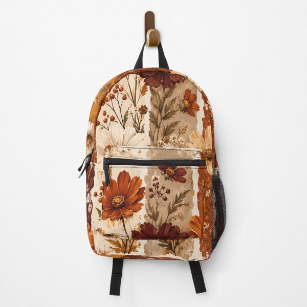 Item preview, Vertical Floral Stripes Vintage Autumn Cosmos Wildflower Brush Graphic designed and sold by PACS0011.