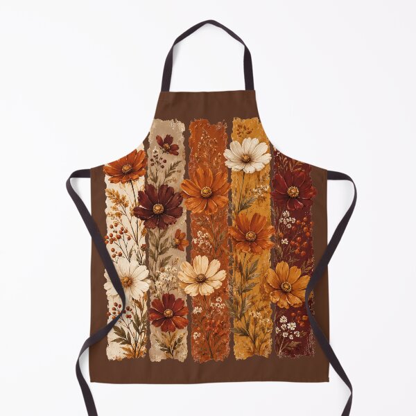 Item preview, Vertical Floral Stripes Vintage Autumn Cosmos Wildflower Brush Graphic designed and sold by PACS0011.