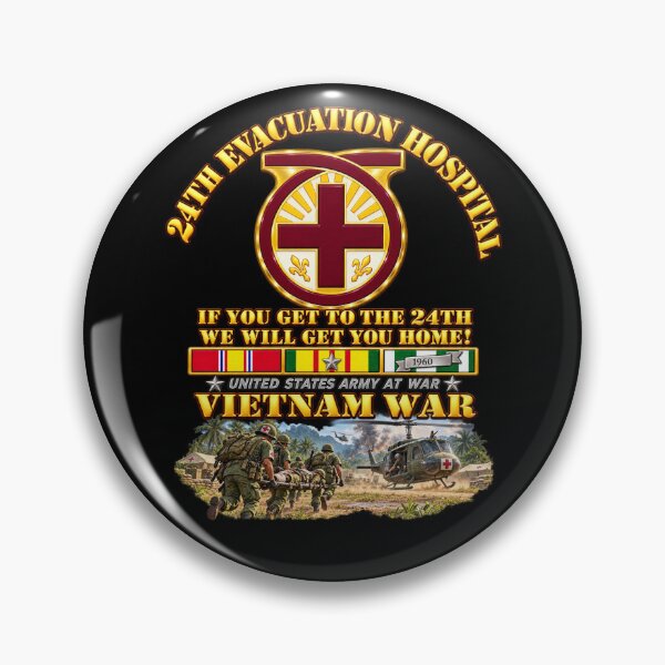 Item preview, 24th Evacuation Hospital Medevac  - with VN SVC - Battle Scene - 3D - Transparent designed and sold by Military Insignia Products.