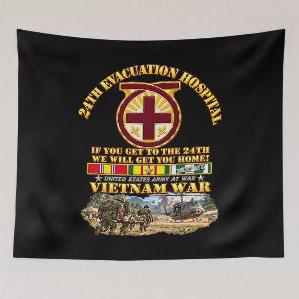 Item preview, 24th Evacuation Hospital Medevac  - with VN SVC - Battle Scene - 3D - Transparent designed and sold by Military Insignia Products.