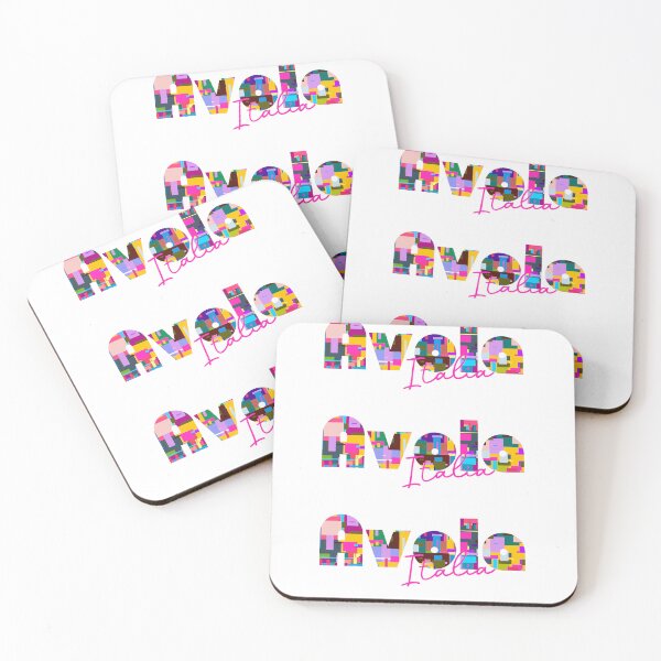 Item preview, Avola, Siracusa, Italy, Italia, colorful typography design for travellers designed and sold by Wanderful-roads.