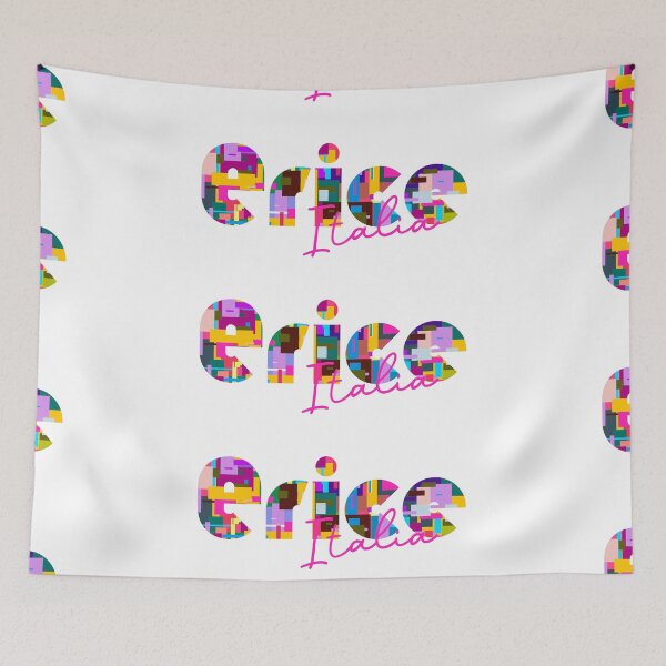 Item preview, Erice, Trapani, Italia, diseño tipográfico colorido para viajeros designed and sold by Wanderful-roads.