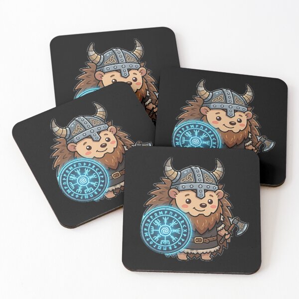 Item preview, Cute Viking Hedgehog Glowing Magic Shield designed and sold by ValhallaHub.
