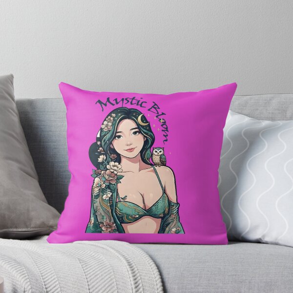 Item preview, Mystic Bloom Beautiful Fantasy Girl Floral Owl Illustration designed and sold by BrainConstip.
