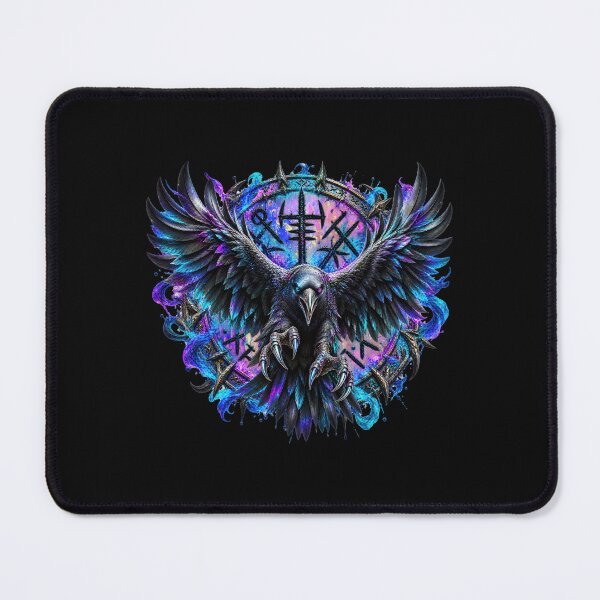 Item preview, Mystic Viking Raven – Norse Rune Guardian designed and sold by artistwill.