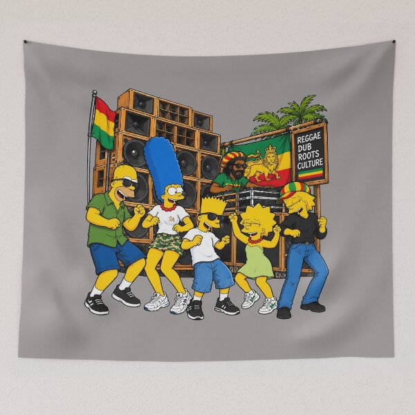 Artikelvorschau, Simpsons Reggae Sound System Dance entworfen und verkauft von BASS-CULTURE.