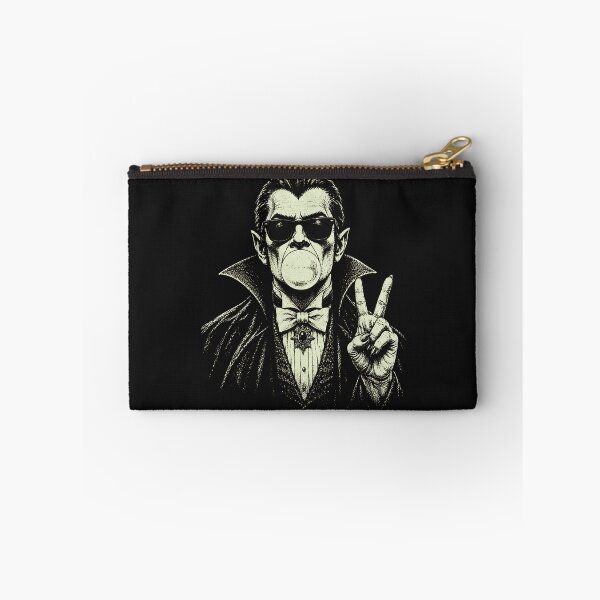 Item preview, Retro Vampire Blowing Bubble Peace Sign Halloween Graphic designed and sold by JerdbordinShop.