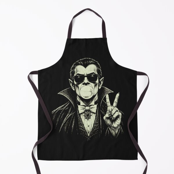 Item preview, Retro Vampire Blowing Bubble Peace Sign Halloween Graphic designed and sold by JerdbordinShop.