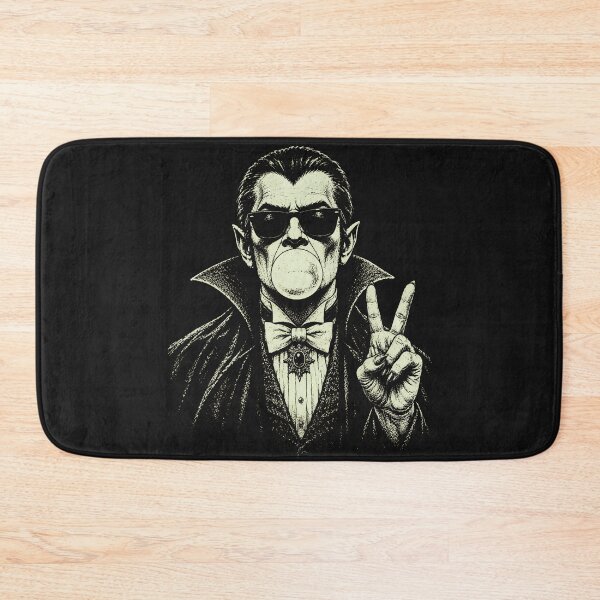 Item preview, Retro Vampire Blowing Bubble Peace Sign Halloween Graphic designed and sold by JerdbordinShop.