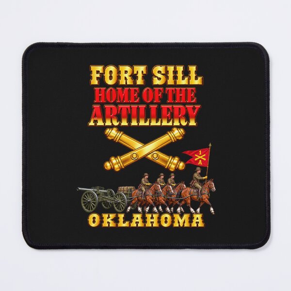 Artikelvorschau, Fort Sill 1907 Artillerie – Heimat der Artillerie – mit Batterie A – mit Standarte – 3D – Transparent entworfen und verkauft von Military Insignia Products.