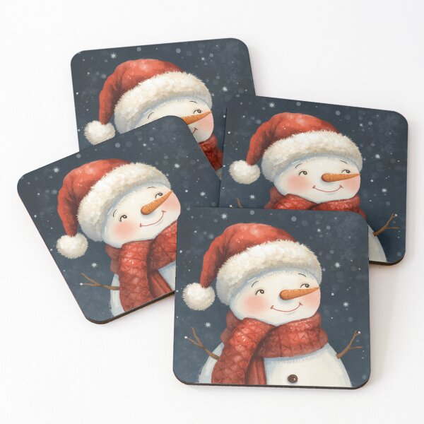 Item preview, Cozy Christmas Snowman – Cute Santa Hat Winter Wonderland designed and sold by mayatA-rt.