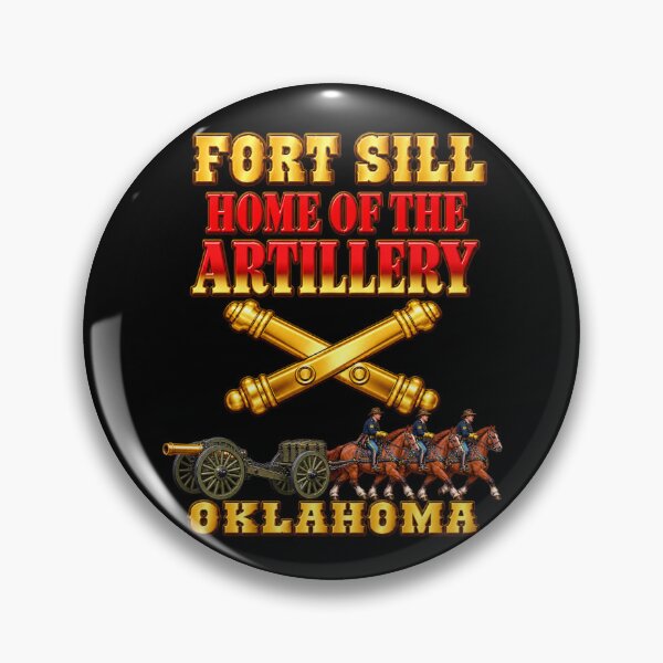Item preview, Fort Sill Artillery - Home of the Artillery - w cassion, gun, Soldiers and Horse Team - 3D - Transparent designed and sold by Military Insignia Products.