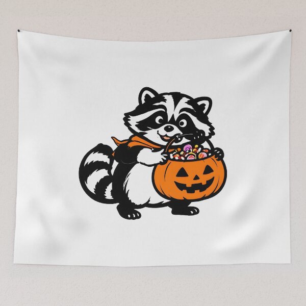 Item preview, Happy Halloween Jimothy raccoon designed and sold by ViolettaGlass.