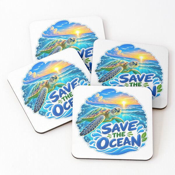 Item preview, Save the Ocean Sea Turtle Sticker designed and sold by ayushidesign.