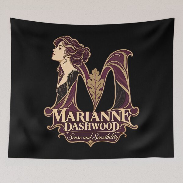Item preview, Sense and Sensibility: Marianne's Gilded Monogram designed and sold by Fenay Designs.