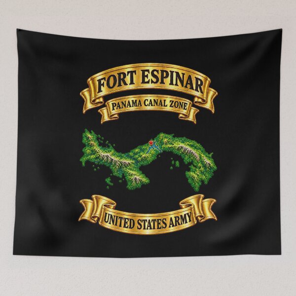 Item preview, Army - Fort Espinar Panama map - Panama Canal Zone - United States Army - 3D - Transparent designed and sold by Military Insignia Products.