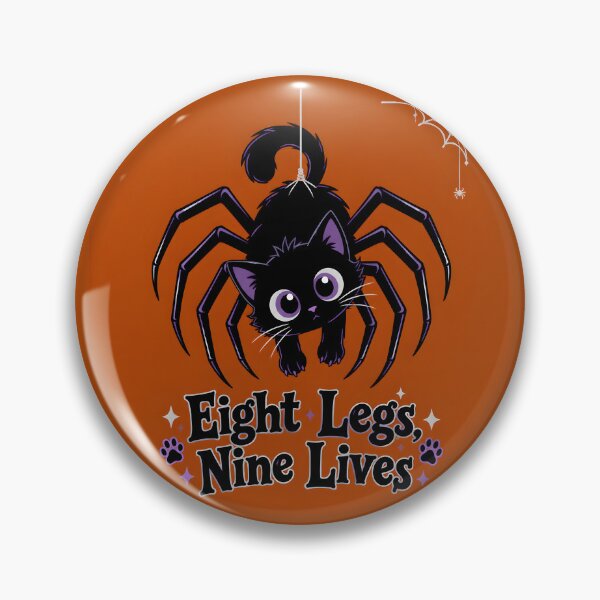 Artikelvorschau, Spinnenkatze mit acht Beinen und neun Leben – Lustiges Halloween-Motto entworfen und verkauft von Glitchart66.
