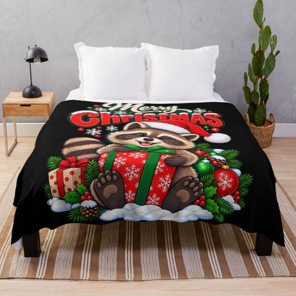 Item preview, Cute Christmas Raccoon Santa Gift Woodland Animal designed and sold by BDLuck2021.