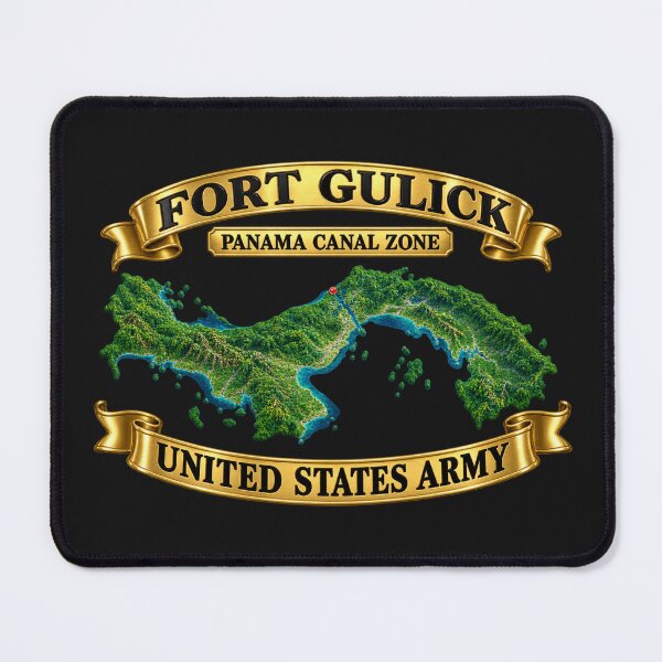Item preview, Army - Fort Gulick - Panama Map - Panama Canal Zone - United States Army - 3D - Transparent designed and sold by Military Insignia Products.
