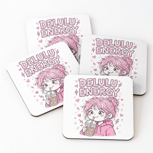 Artikelvorschau, Delulu Energy Cute Girl Iced Coffee Lightning Bolt Doodle Shirt entworfen und verkauft von GenZPopStudio.