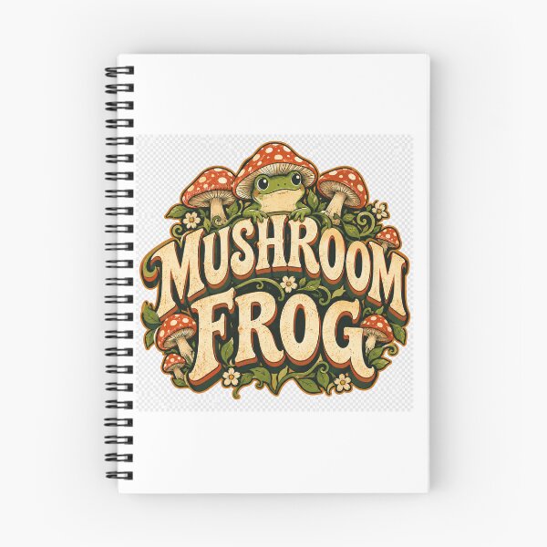 Item preview, Mushroom Frog | Cottagecore Vintage Retro Typography Graphic designed and sold by Mukesh Saxena.