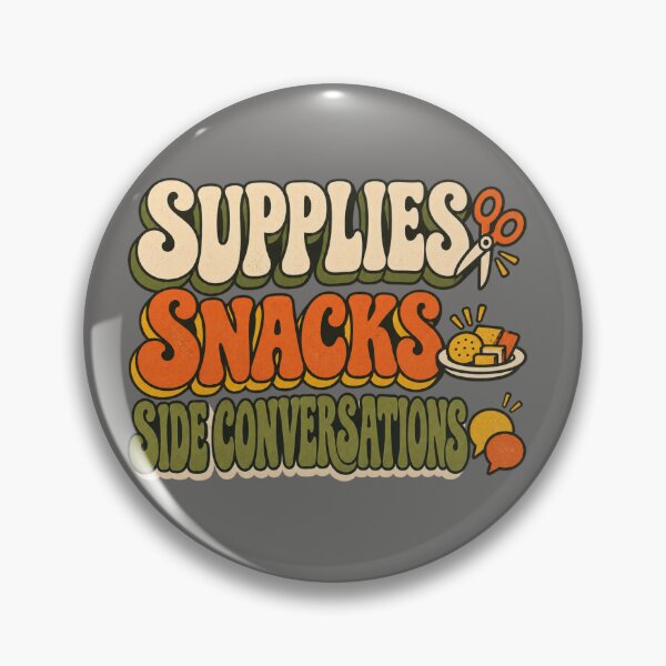 Item preview, Supplies Snacks Side Conversations – Retro Craft Night designed and sold by Golden Era Studio.