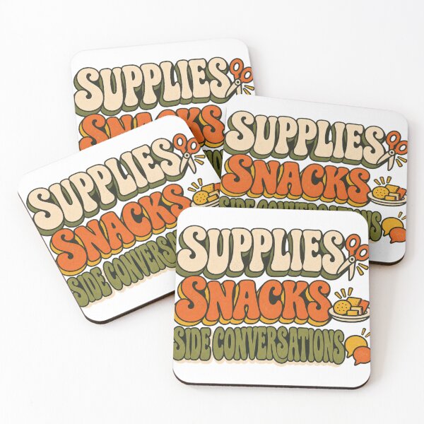 Item preview, Supplies Snacks Side Conversations – Retro Craft Night designed and sold by Golden Era Studio.