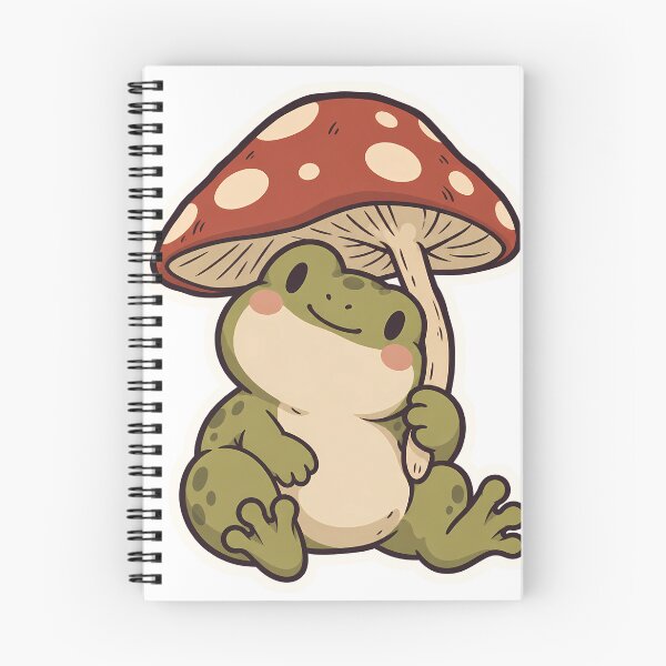 Item preview, Cute Frog with Mushroom Umbrella Frogcore Art designed and sold by OuqCreations.