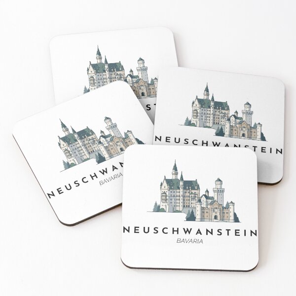 Item preview, Neuschwanstein Castle Minimalist Illustration – Bavaria Germany designed and sold by DesignMaxa.