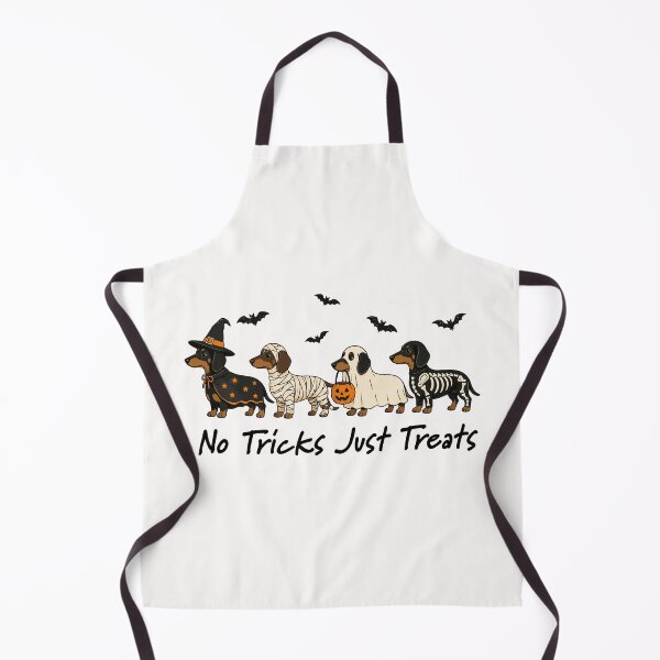 Item preview, No Tricks Just Treats Dachshund T-Shirt – Funny Halloween Wiener Dog designed and sold by elisarasada.