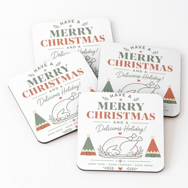 Item preview, Merry Christmas and a Delicious Holiday - Funny Foodie Christmas designed and sold by MajaDesign07Art.