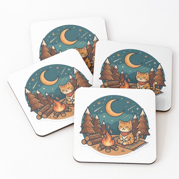 Item preview, Wander Often Wonder Always – Cozy Camping Cat Retro Outdoor Design designed and sold by dawia.