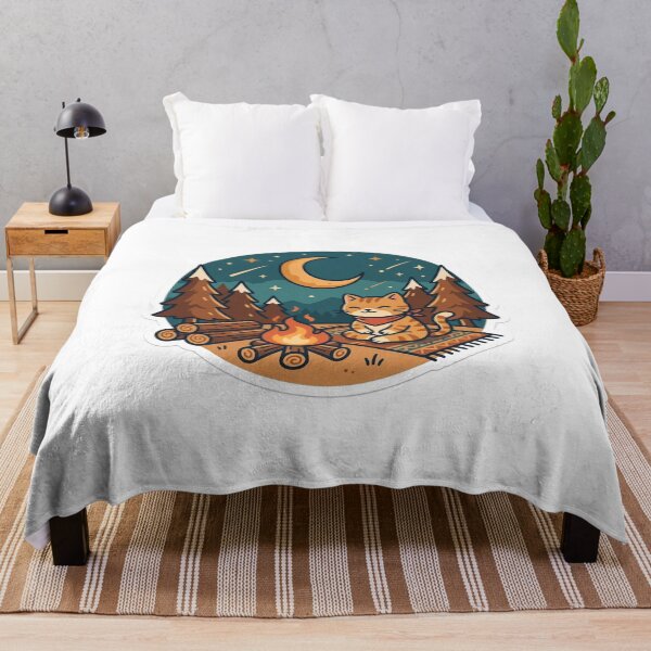 Item preview, Wander Often Wonder Always – Cozy Camping Cat Retro Outdoor Design designed and sold by dawia.