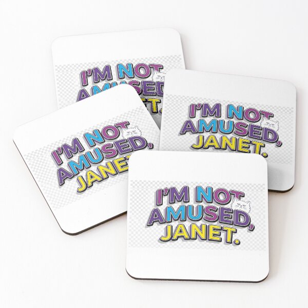 Item preview, I'm Not Amused Janet | Funny Grumpy Cat Meme Vintage Typography designed and sold by Mukesh Saxena.