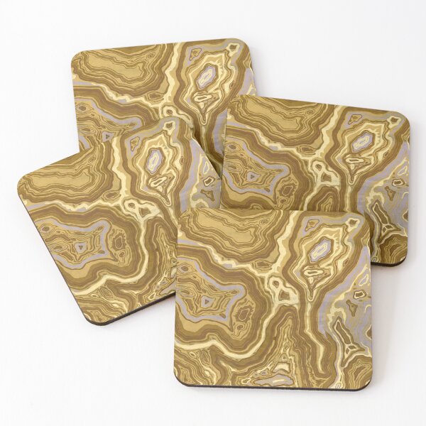 Item preview, Vintage Geode Marbling Pattern Amber & Lavender designed and sold by footnotes-club.