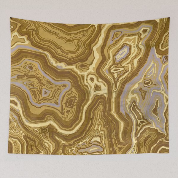 Item preview, Vintage Geode Marbling Pattern Amber & Lavender designed and sold by footnotes-club.