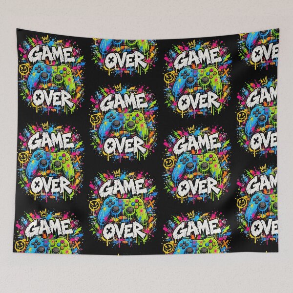 Item preview, Game Over Graffiti Controller Street Art Gaming designed and sold by metalsnak.