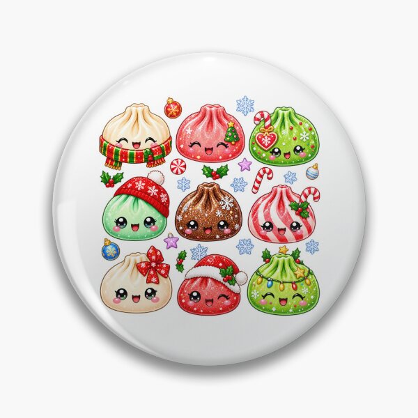 Item preview, Cute Christmas Dumpling Kawaii Christmas Dumpling designed and sold by Rtcraftani.