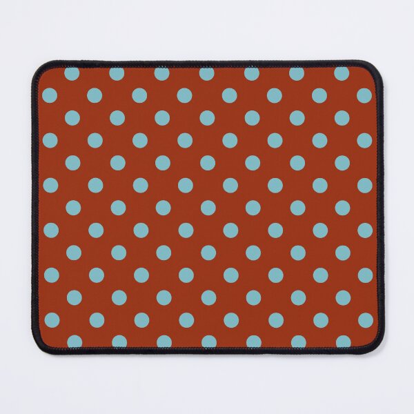 Item preview, Light Blue Polka Dots on Terracotta designed and sold by Pinkdeer Designs.