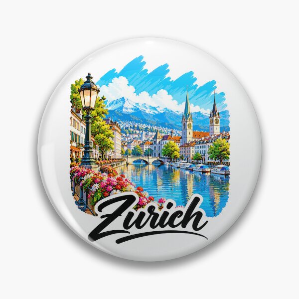Aperçu de l'œuvre Zurich, Suisse, Art du voyage créée et vendue par EdwinkOne.