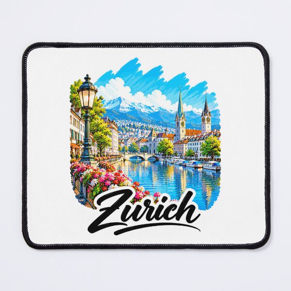 Item preview, Zurich Switzerland Travel Art designed and sold by EdwinkOne.
