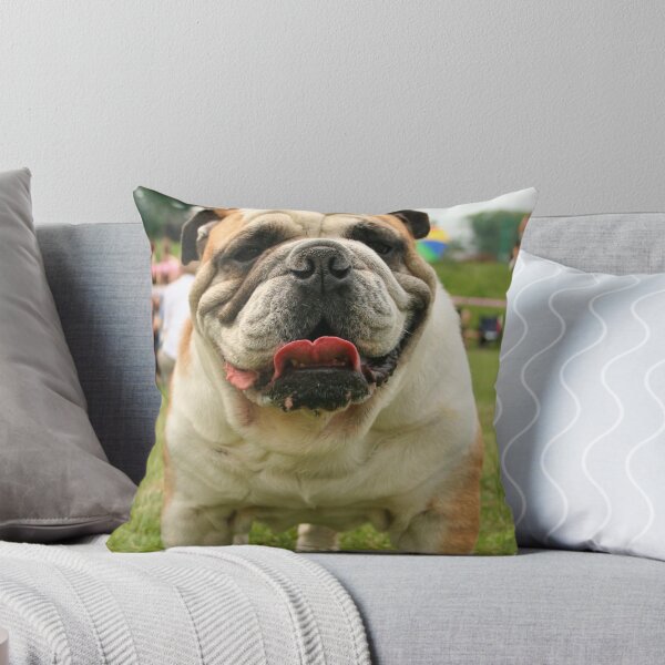 Item preview, Smiling English Bulldog Tongue Out Portrait designed and sold by VanGaldo.
