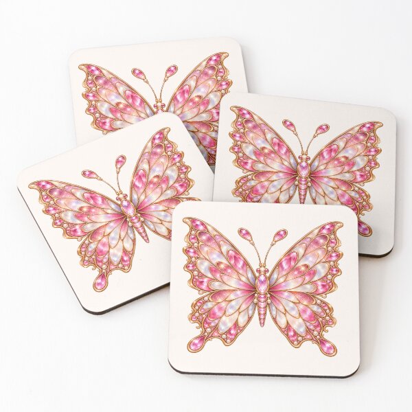 Item preview, Rose Quartz Fantasy Butterfly – Iridescent Crystal Wings designed and sold by HO•Designs.