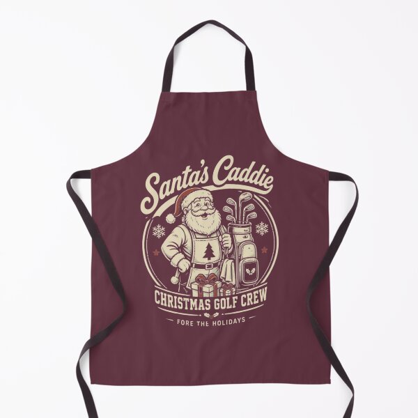 Aperçu de l'œuvre Cadeau de Noël humoristique vintage pour golfeur : le caddie du Père Noël créée et vendue par is-ann-are.