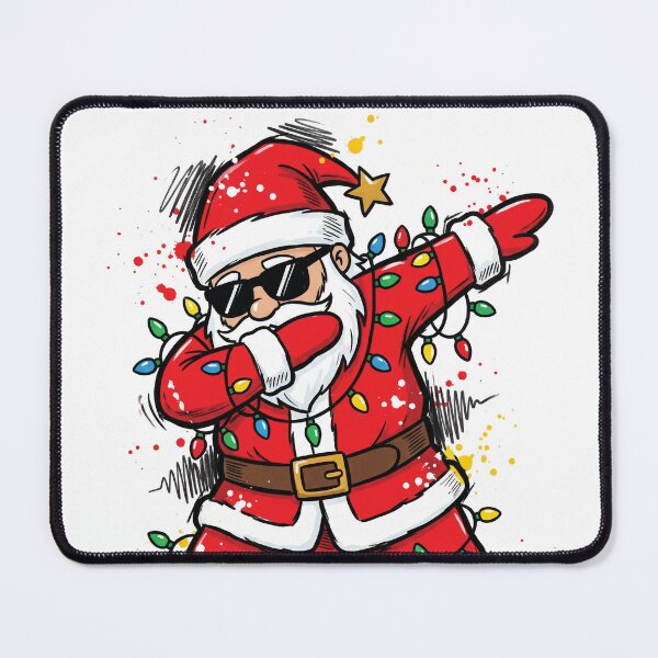 Item preview, Funny Dabbing Santa Christmas Lights Art designed and sold by Merch by Das Design Studio.